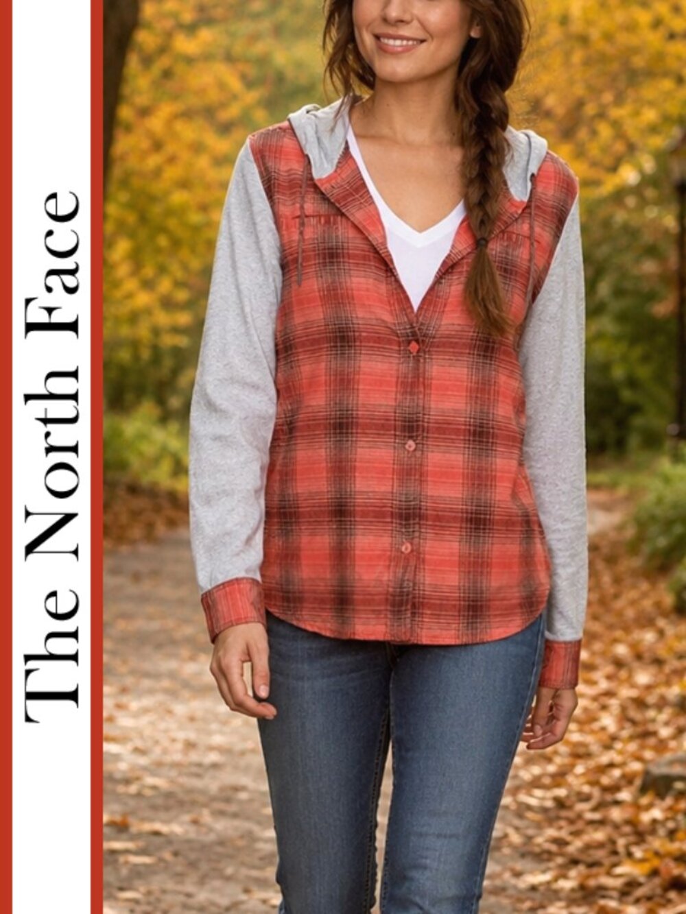 The North Face | 'Campground' Hoodie Flannel Shacket